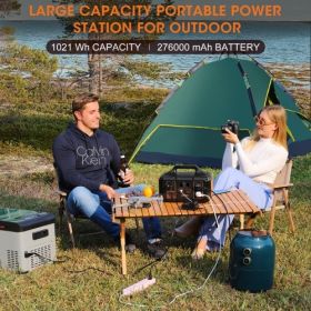 Portable Power Station Jaryou S1000P-S; 1021Wh Solar Generator(Peak 2000W); 276000 mAh Ternary Lithium Battery;  For Outdoor Camping; Home Emergency