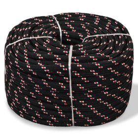 vidaXL Marine Rope Polypropylene 0.39" 1968.5" Black