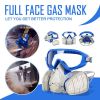Reusable Respirator Full Facepiece Gas Mask Face Cover; Professional Breathing Protection with Goggles Against Paint Gas Dust Organic Vapors; for Pain
