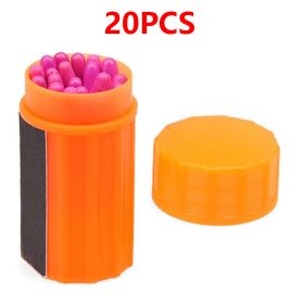 Outdoor Matches Kit Windproof Waterproof Matches For Outdoor Survival Camping Hiking Picnic Cooking Emergency Tools (Color: 20PCS)